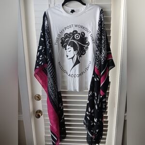 Upcycled Post Workout Tshirt Poncho